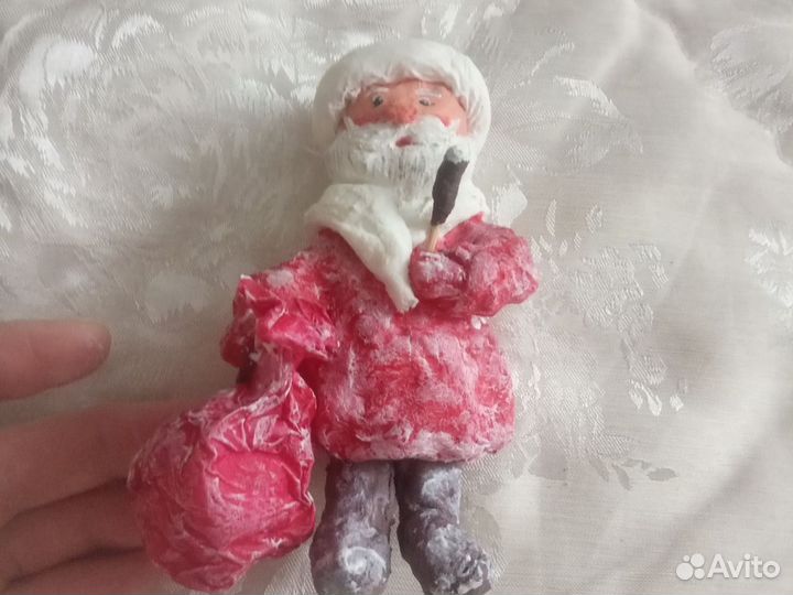 Ватные елочные игрушки дед мороз