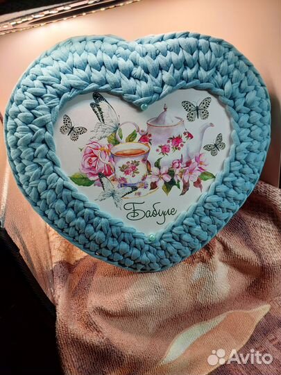 Вязаная шкатулочка для любимой бабушки