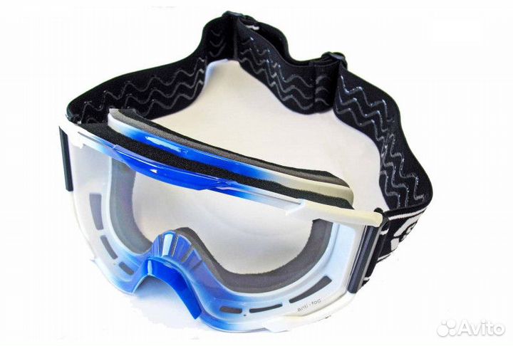 Очки Stels Moto (YH90-32) бело-синие