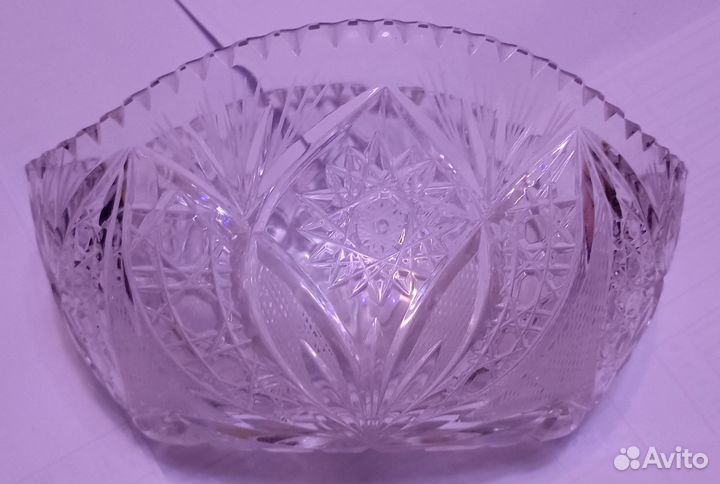 Хрустальная салатница Ладья