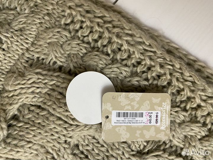 Капор снуд вязаный Италия новый