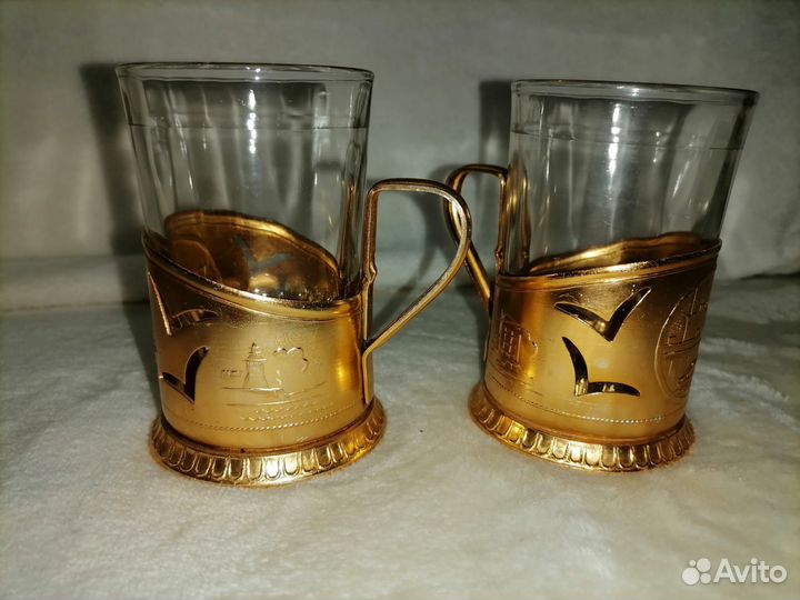 Подстаканники + стаканы СССР