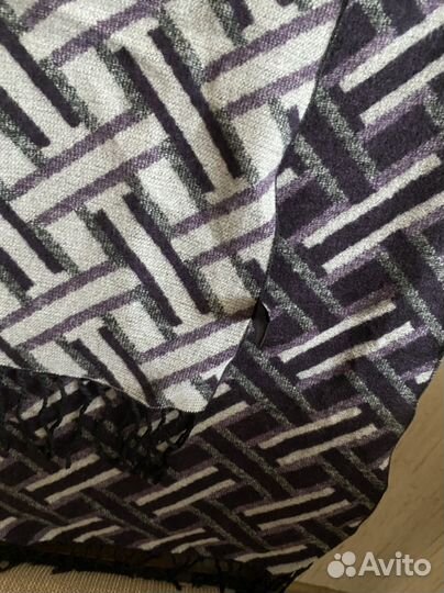 Мужское кашне из шерсти и шелка с 2-х стор. рис