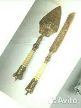 Нож и лопатка для торта Щипцы