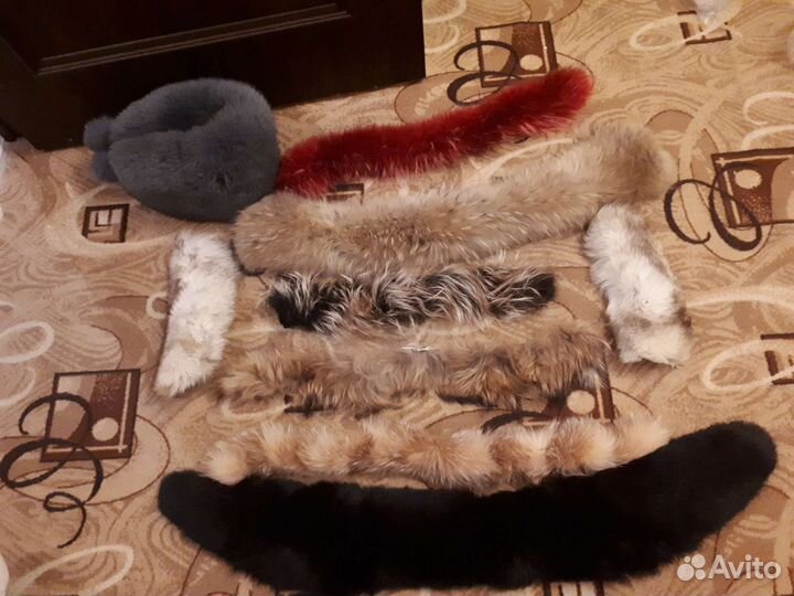 Воротник мех натуральный, подделки