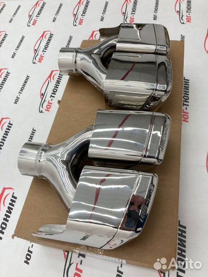 Насадки Mercedes Benz 63 ромбовидные с гравировкой