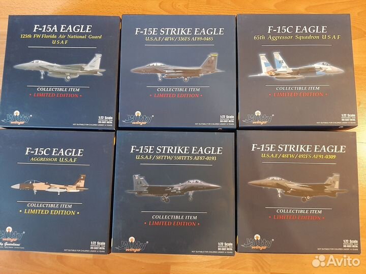 Металлическая модель самолета Witty Wings F-15