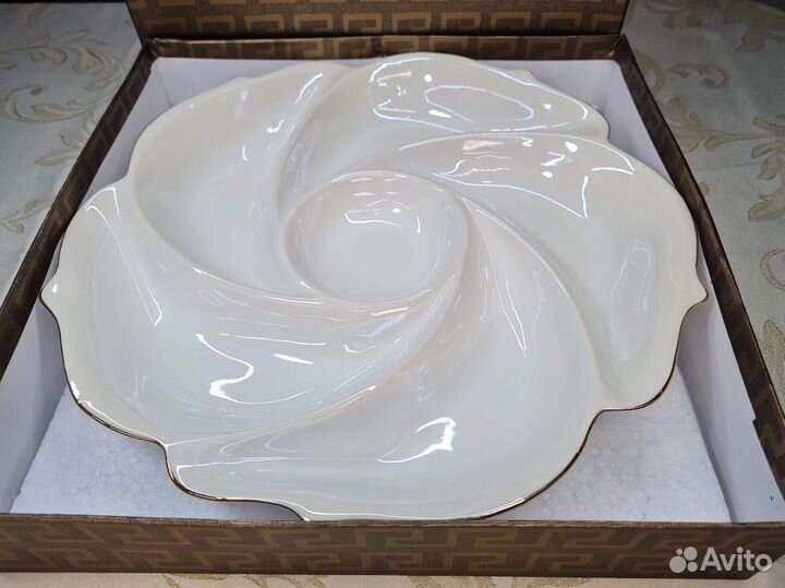 Менажница Перламутровый белый