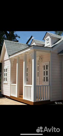 Детский уличный игровой домик из дерева