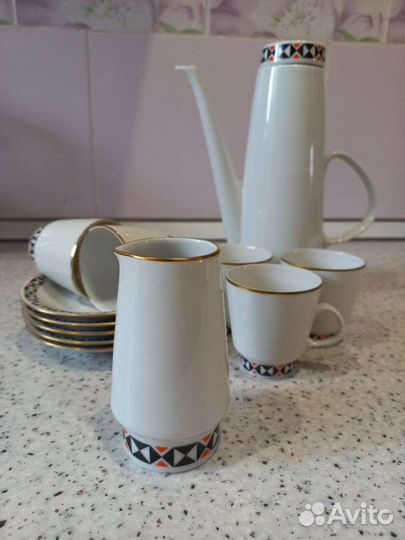Кофейный сервиз гдр freiberger porzellain