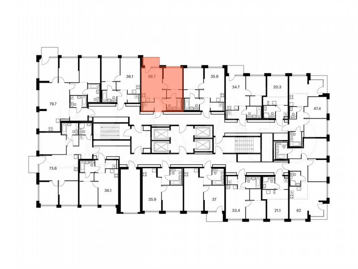 1-к. квартира, 36,7 м², 8/32 эт.