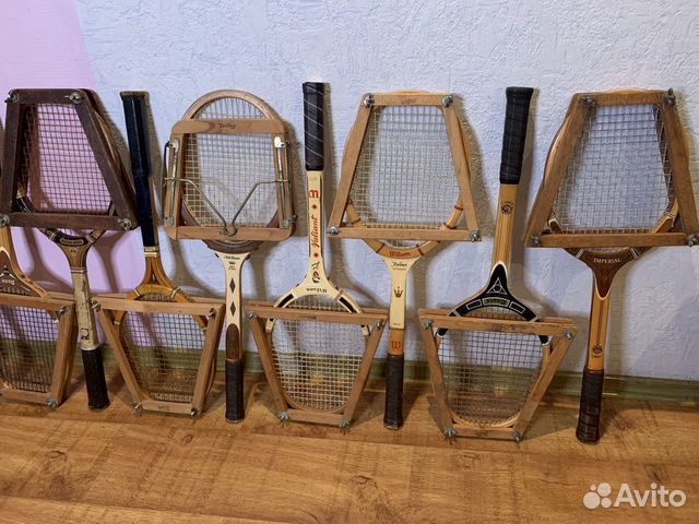 Антикварные теннисные деревянные ракетки с прессом объявление продам