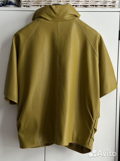 Кожаный жакет с коротким рукавом новый