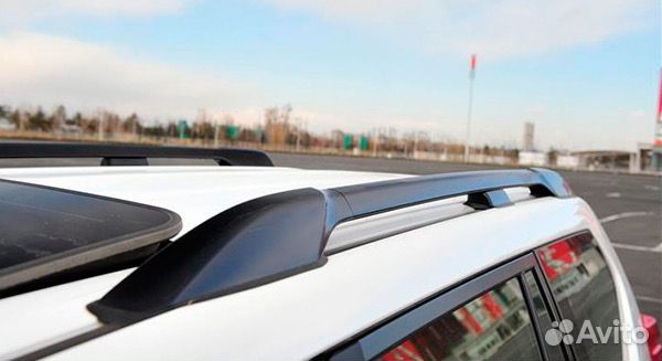 Prado 150 Продольные рейлинги Черные F4ND1