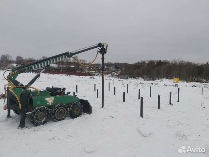 Установка винтовых свай