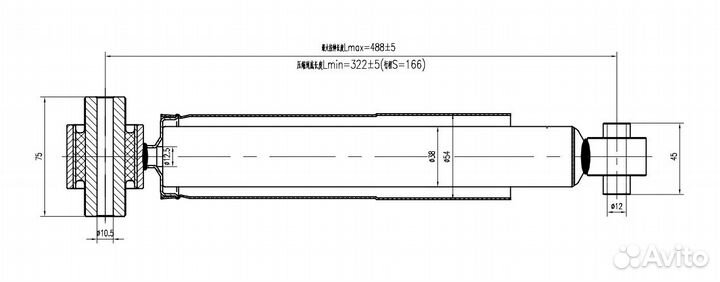 Амортизатор задний (газ) renault fluence 10
