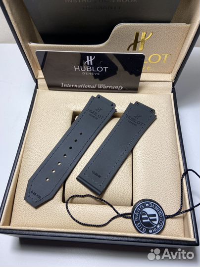 Каучуковый ремешок для часов Hublot чёрный