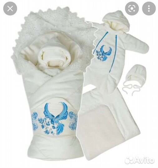 Комплект на выписку для мальчика осень