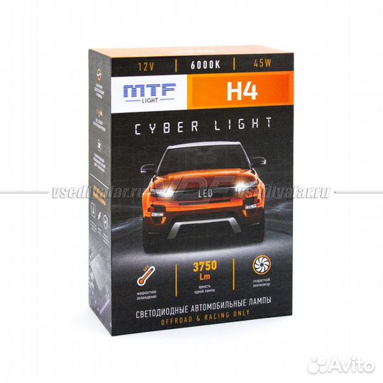 Светодиодные лампы MTF Light Cyber Light H4/H19 60