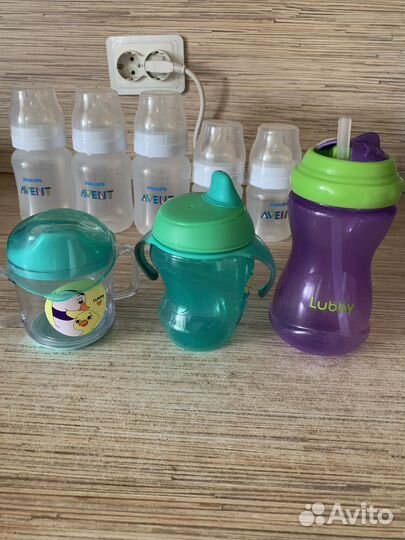 Бутылочки avent и поильники