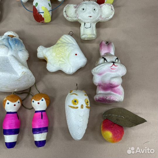 Елочные игрушки СССР пенопласт (сзр)