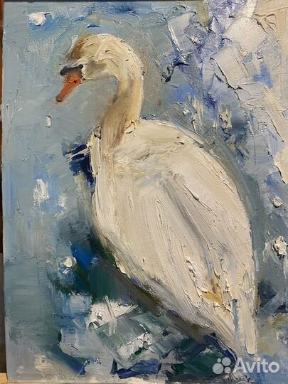 Картина «Лебедь», 30*40, масло
