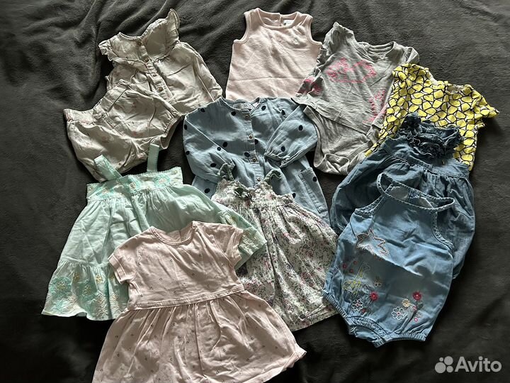 Детские вещи 6-18 месяцев для девочки платье боди