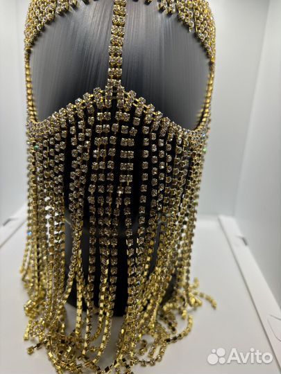 Бурга маска на лицо маска из страз