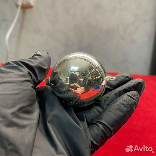 Елочная игрушка чайник стекло