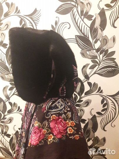 Головной убор, норковый платок