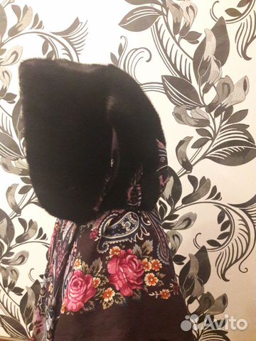 Головной убор, норковый платок