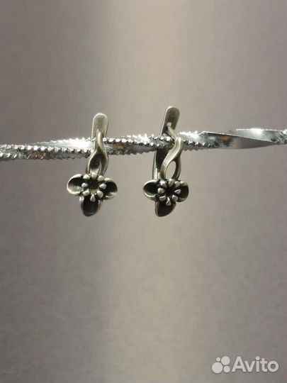 Серьги серебро СССР