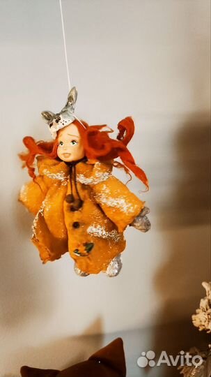 Ватные елочные игрушки