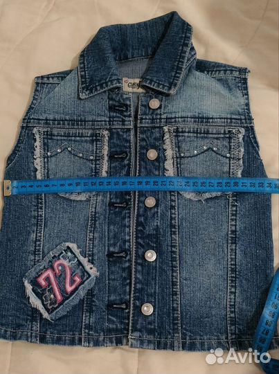 Джинсовая жилетка для девочки