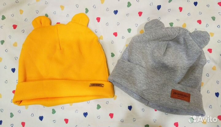 Шапочки с ушками 46-48 размер