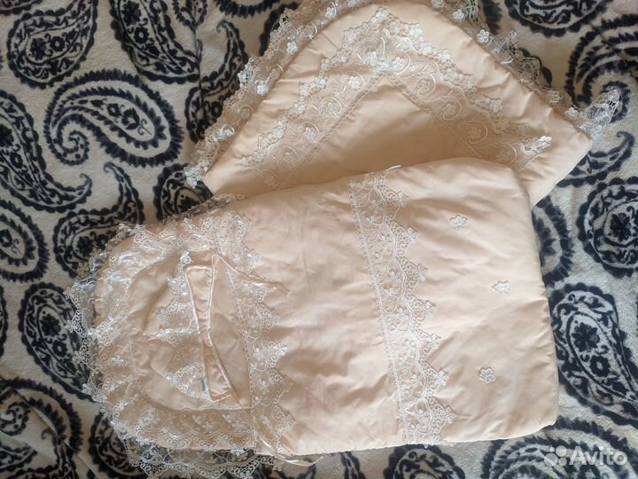 Конверт, одеяло на выписку для девочки