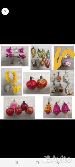 Игрушки СССР ёлочные старинные