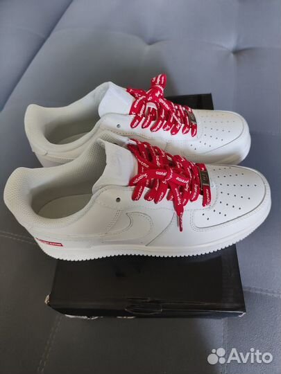 Nike Air Force 1 x supreme white оригинал