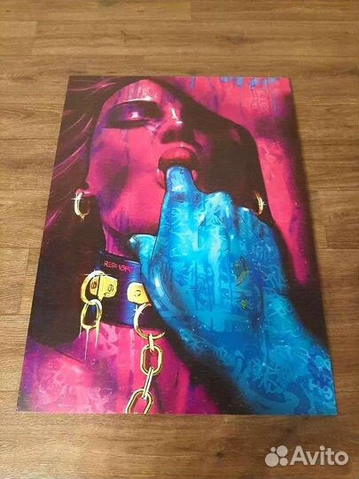 Картины из дерева, 50х70 см. секс, эротика, поп