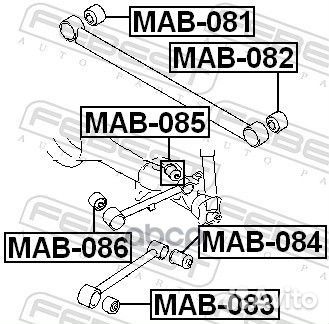 MAB-084 сайлентблок рычага Mitsubishi Pajero P