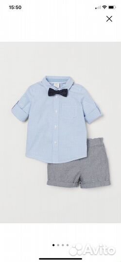 Рубашка с бабочкой и шорты H&M