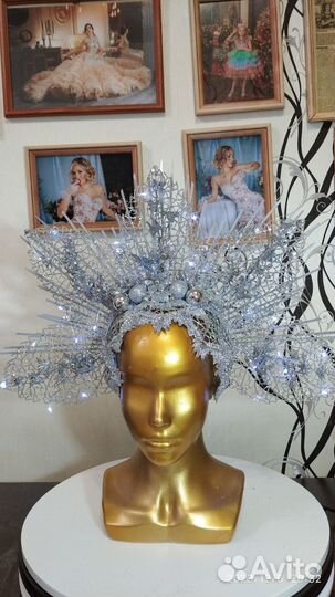 Кокошник/корона снежной королевы светящийся