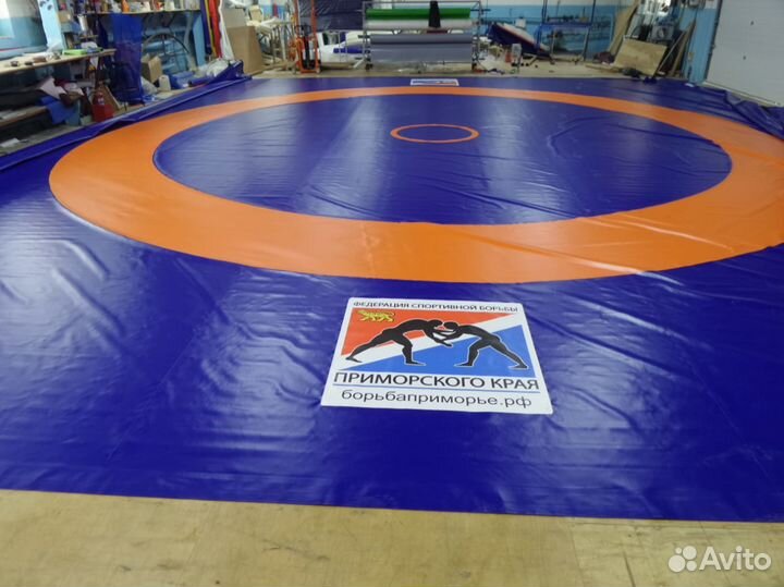 Борцовское покрытие 7х7м трёхцветное