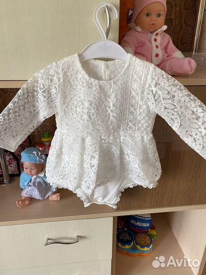 Платье боди для девочки 80