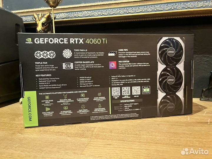 Новая RTX 4060ti Msi Ventus 3x 8gb