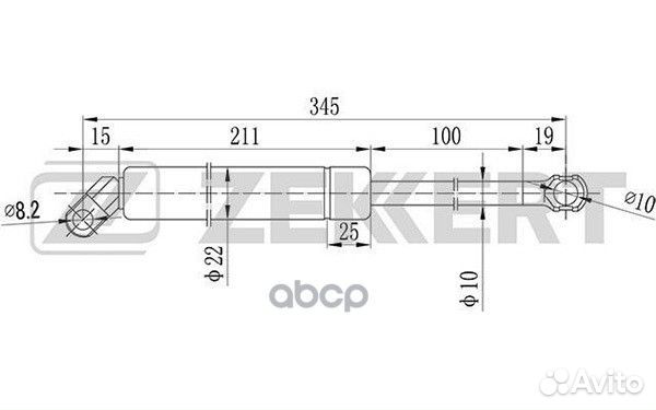 Пружина газовая багажника BMW 5 (E39) 95- gf-14