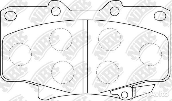 Колодки тормозные передние NiBK, PN1242