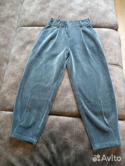 Брюки вельветовые укороченные 46-48