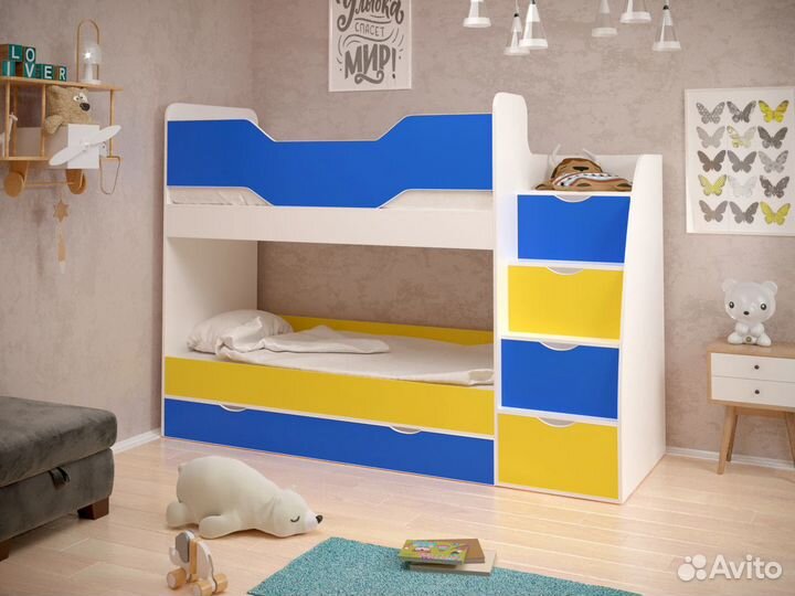 Кровать детская двухярусная