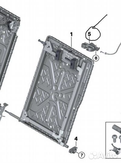 Замок спинки сиденья правый Bmw 5-Series F90 G30